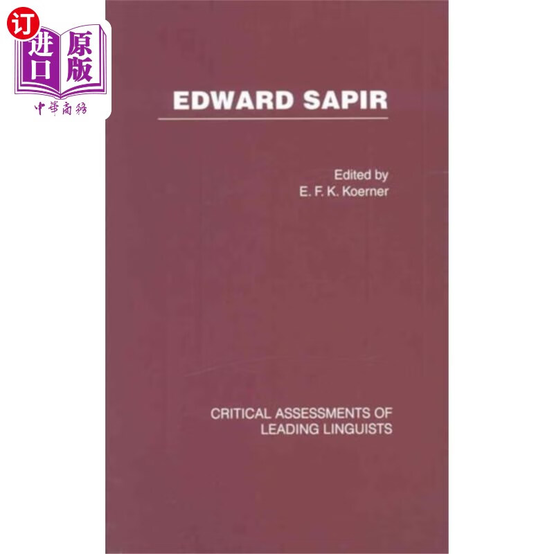 海外直订edward sapir 爱德华萨丕尔