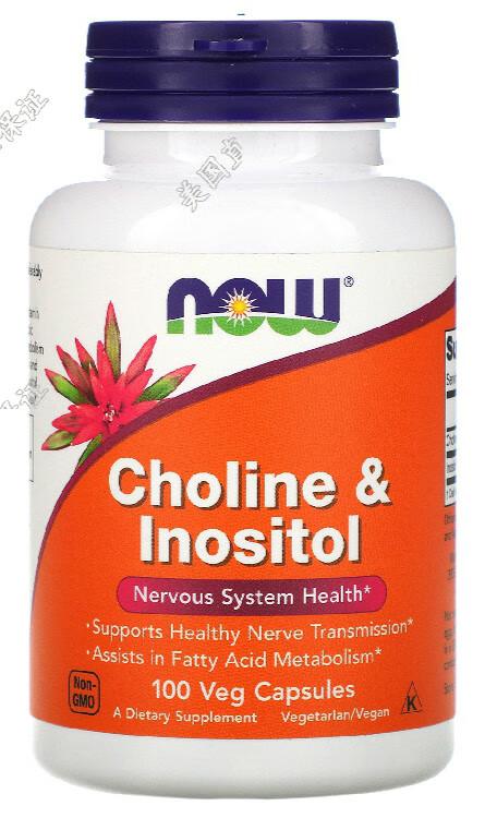 美国now foods胆碱  肌醇choline inositol 250/250毫克100粒