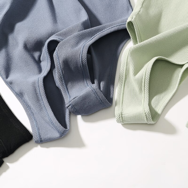 KAPPA【新品】2件装卡帕女士背心内搭新款弹力罗纹棉透气柔软打底内衣 银化绿/夜幕灰【短款2条】