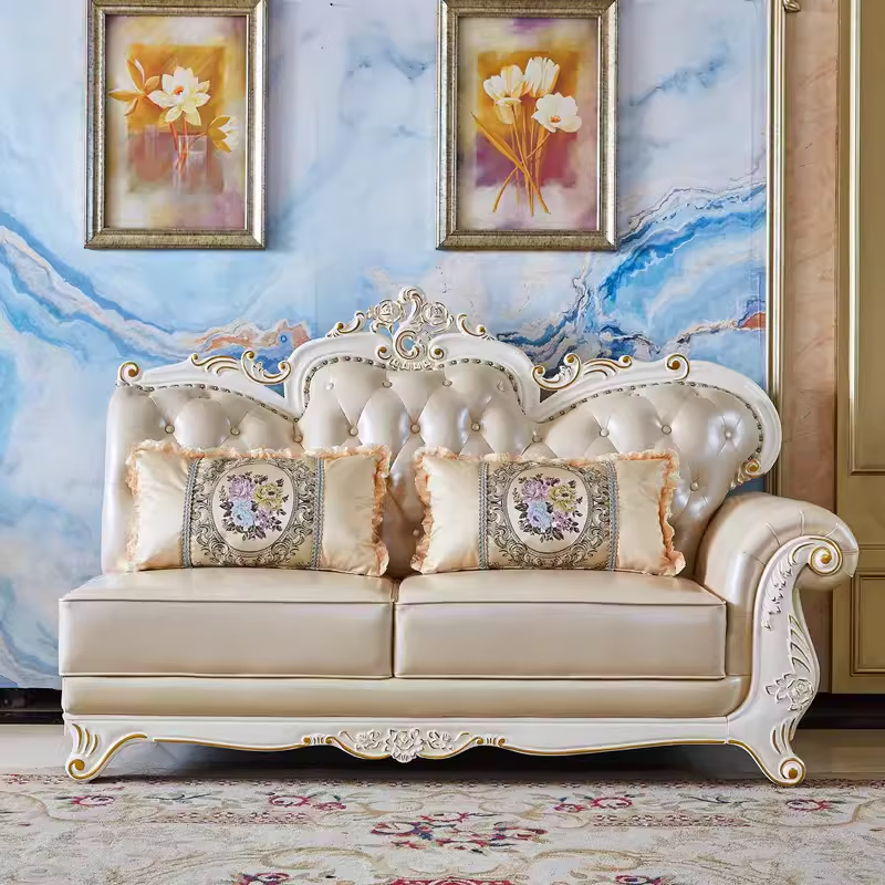 2025年欧式沙发品牌排名前十名，这10款真皮雕花+实木框架绝了