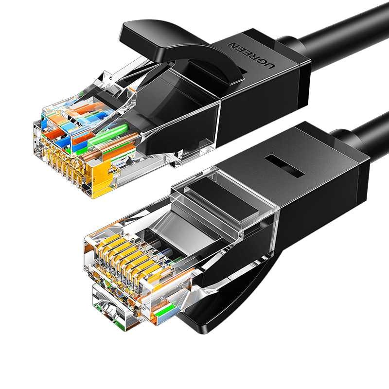 UGREEN 绿联 20159 六类CAT6 千兆圆网线 黑色 1m
