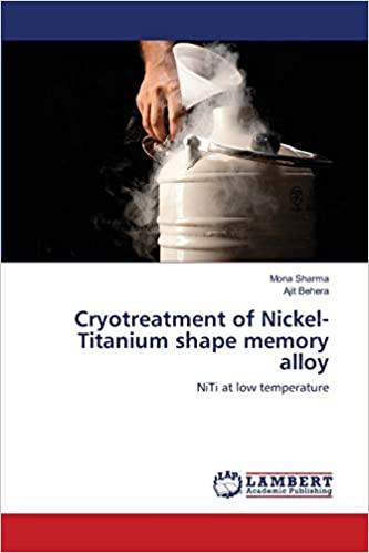预订cryotreatment of nickel-titanium shape memory al