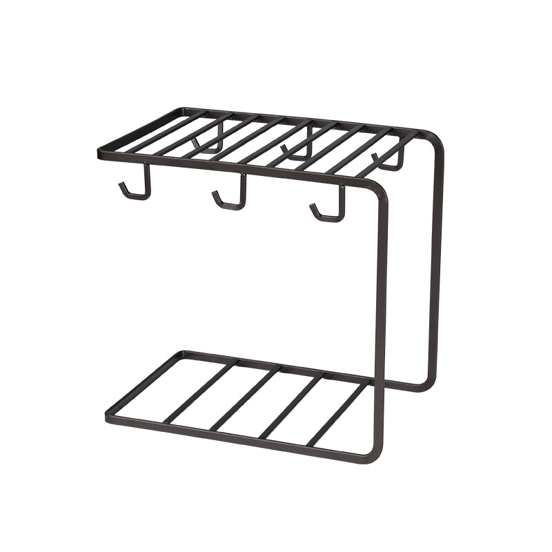 创意家用沥水玻璃杯水杯挂架咖啡杯马克杯子架收纳杯架托盘置物架 杯