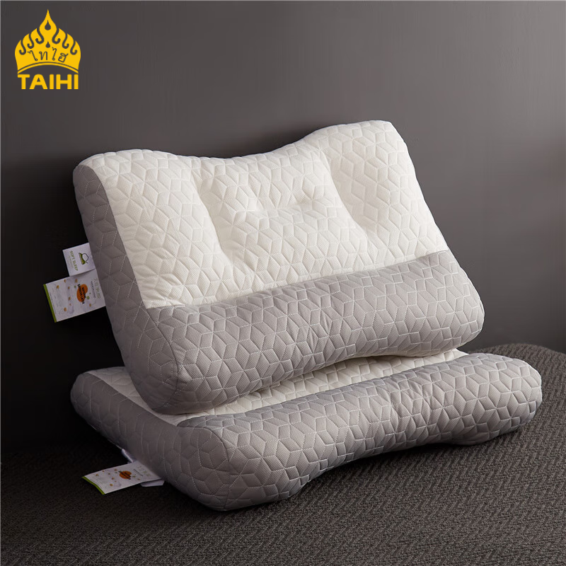 泰嗨（TAIHI）枕头睡眠 深度颈椎枕  乳胶枕 反工颈椎专用 乳胶反牵引枕 带枕套
