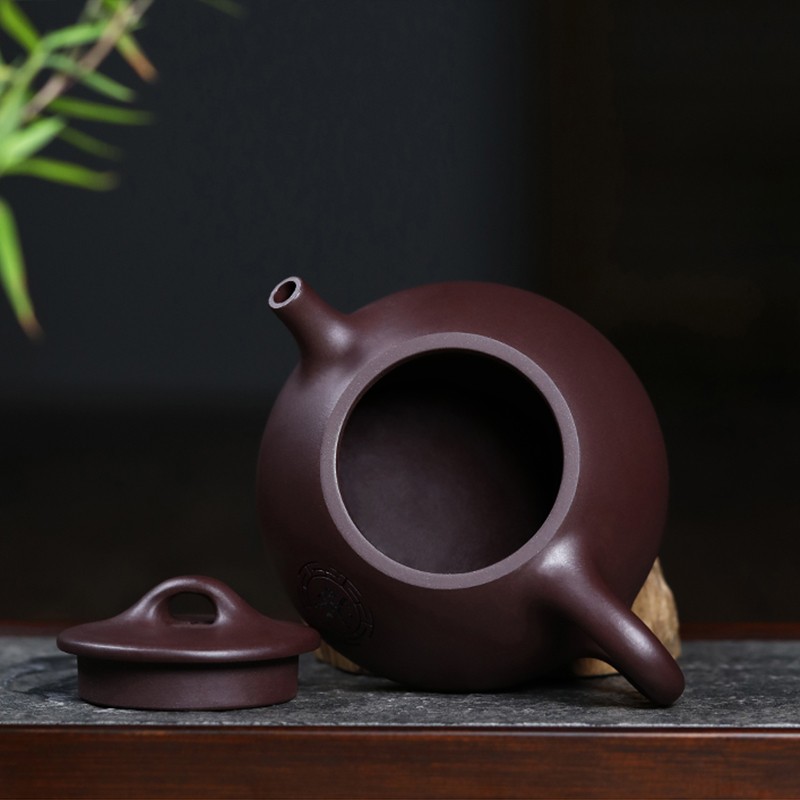 云禅尚陶紫砂壶套装正宗宜兴纯全手工紫泥泡茶壶家用功夫茶具礼品套组石瓢 星眸石瓢壶八件套 紫泥款
