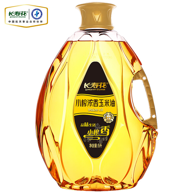 长寿花小榨浓香玉米油5l非转基因家用烘焙食用植物油