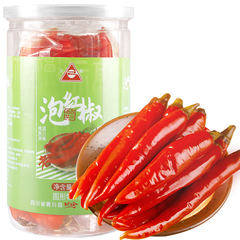 川珍 泡红椒 500g