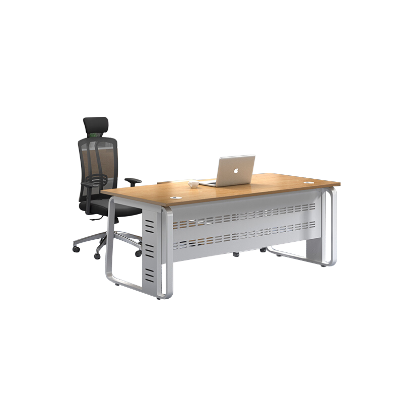 圣黎 办公家具老板桌办公桌现代简约经理桌主管桌椅组合时尚办公桌1.6米老板桌+网布椅+5门柜