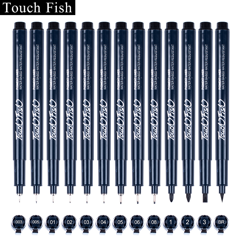 touchfish马克笔套装双头儿童水彩笔小学生绘画画笔专业勾线针管笔13