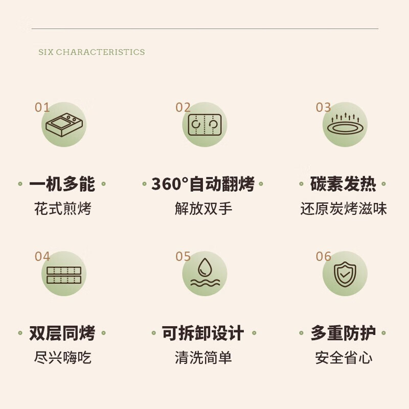 乐串电烤炉 烤肉锅电烤盘家用烤串机自动旋转烤涮一体两用锅轻烟煎烤一体烧烤炉 双层烤串机+烤盘+烤网 抹茶绿（双层烧烤+自动旋转+定时） 2层