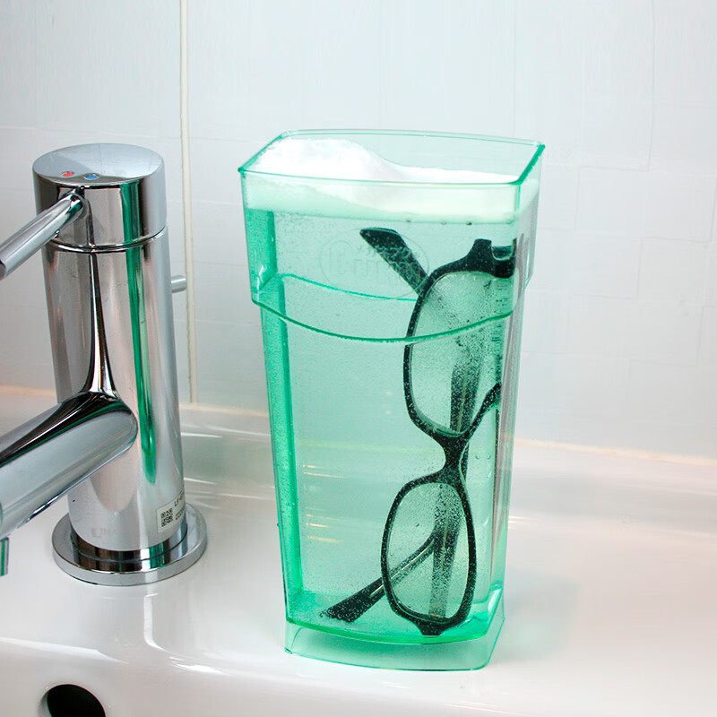 SOFT99强力型眼镜清洗酵素套装 眼镜清洗剂眼镜液水 镜框镜片清洁剂 清洗杯+10粒酵素套装