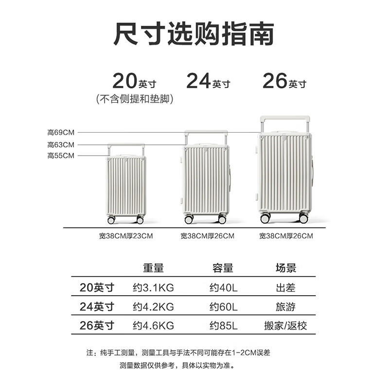 伊曼家行李箱女多功能宽拉杆箱大容量男女密码箱登机箱子万向轮旅行箱包 曜石黑[杯架+USB接口+挂钩] 20英寸 登机箱 1~3天出行