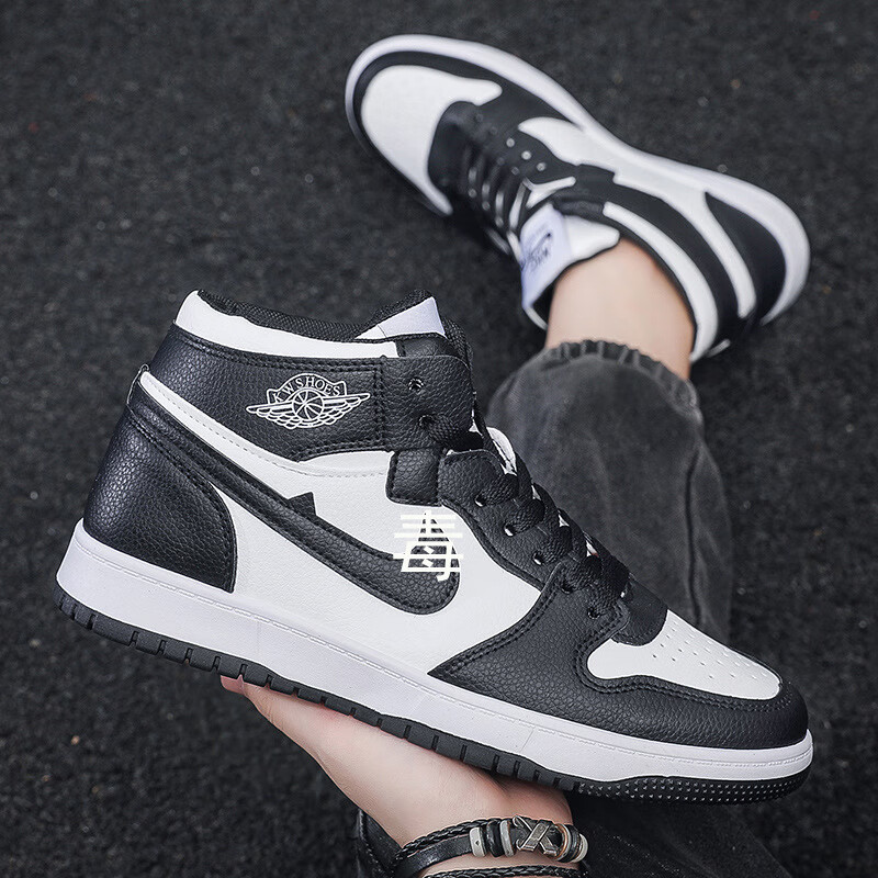 mzploi夏季aj男女鞋潮流学生情侣款时尚空军一号高帮板鞋透气休闲运动