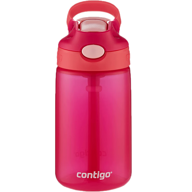 contigo康迪克 兒童直飲吸管水杯夏季運(yùn)動(dòng)防漏水杯420ml 紅色款