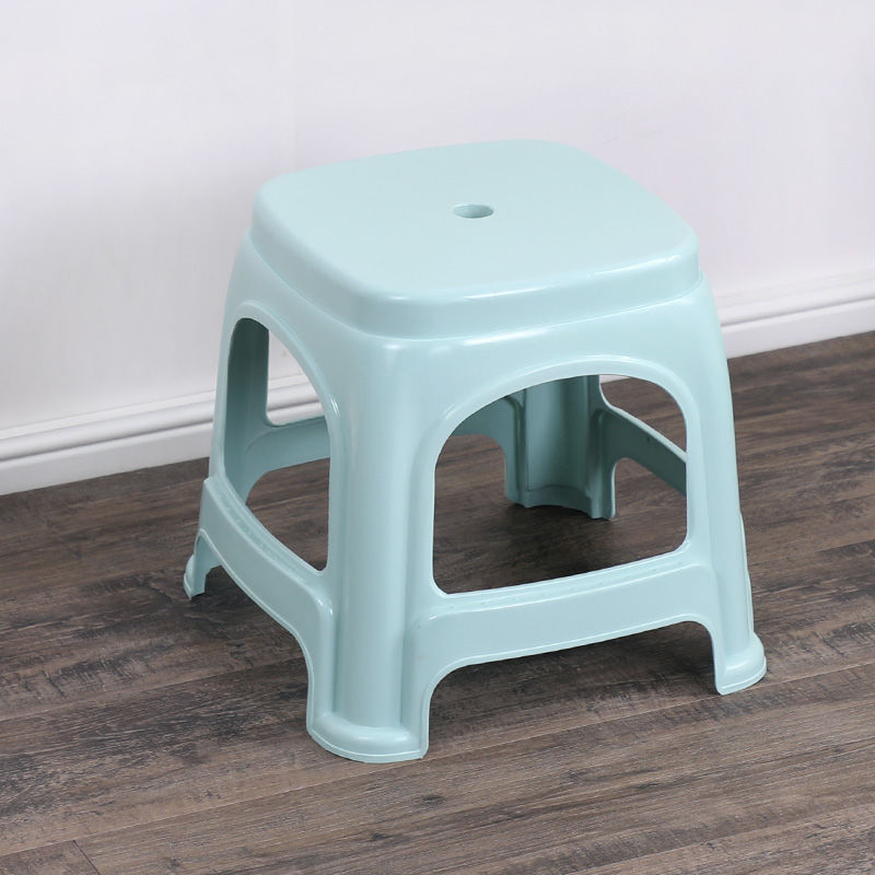 塑料凳子家用小凳子加厚胶凳小板凳客厅餐桌凳塑料椅子高登子矮凳 中号单色款浅蓝色(28cm高)