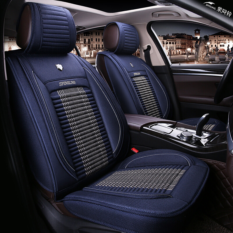 汽车座垫仿亚麻迈腾速腾轩逸奥迪a4昂科威起亚k3哈弗h6汽车座套h10