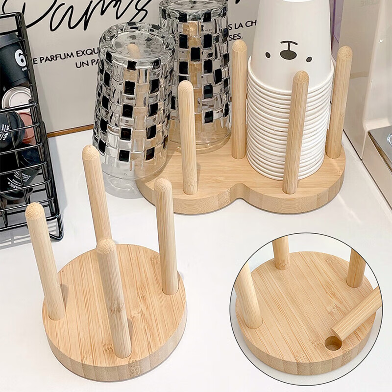 PJ杯架纸杯架纸杯托架茶水间置物架一次性杯子取杯器支架桌面取杯 点8cm