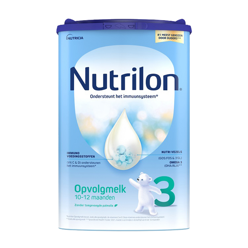 荷兰牛栏 诺优能（Nutrilon）易乐罐 较大婴儿配方奶粉 3段(10-12月) 800g 欧洲原装进口100028139006