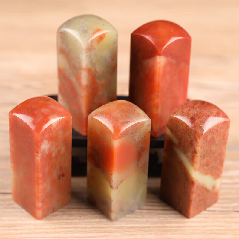 5块装寿山石篆刻印章石料印石章料印章石头料藏书法书画印章2x2x5