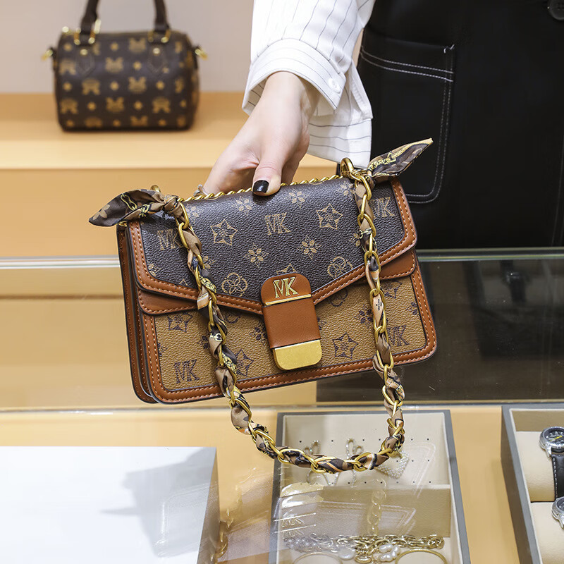 mospoke小mk链条包女斜挎2023新款包包感单肩腋下包小方包 主图色