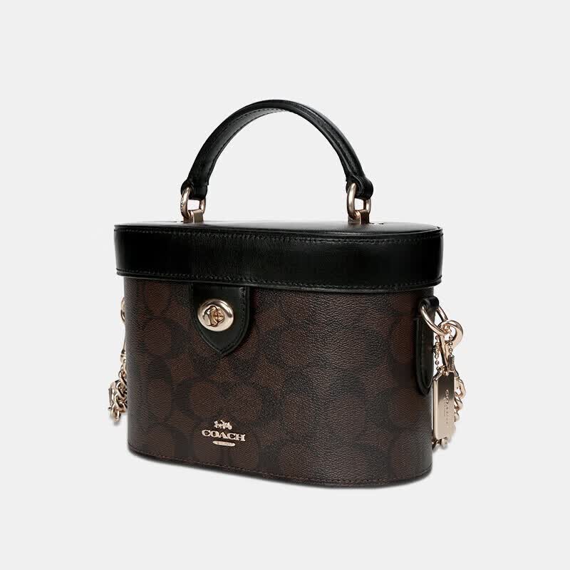 蔻驰(coach)奢侈品 kay女士单肩斜挎包盒子包化妆包f78277【品牌授权
