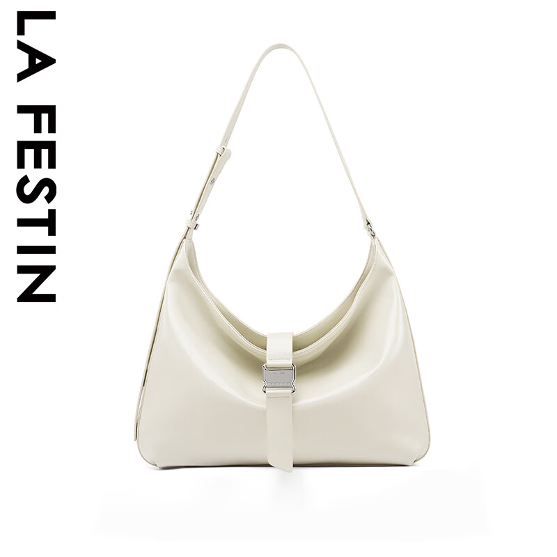 拉菲斯汀(La Festin)门票包2026新款HOBO包包女大容量斜挎通勤托特包七夕情人节礼物 椰奶白 | 可装11英寸iPad | 现货即发