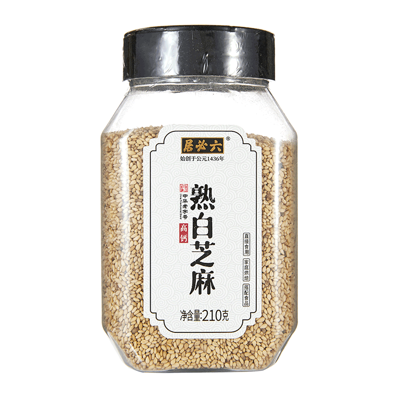 六必居 熟白芝麻 210g