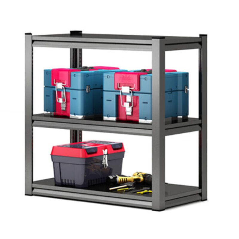 轻型货架仓储仓库置物架多功能展示架通黑双全钢三层1200*350*800mm