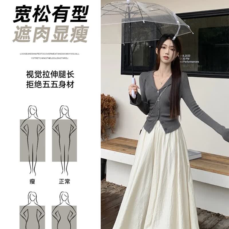 俞兆林冰丝裙裤女春秋夏季薄款新款高腰垂感亲肤裙裤小个子休闲阔腿裤子 白色【冰丝透气 升级内衬】 S 【建议体重80-100斤】