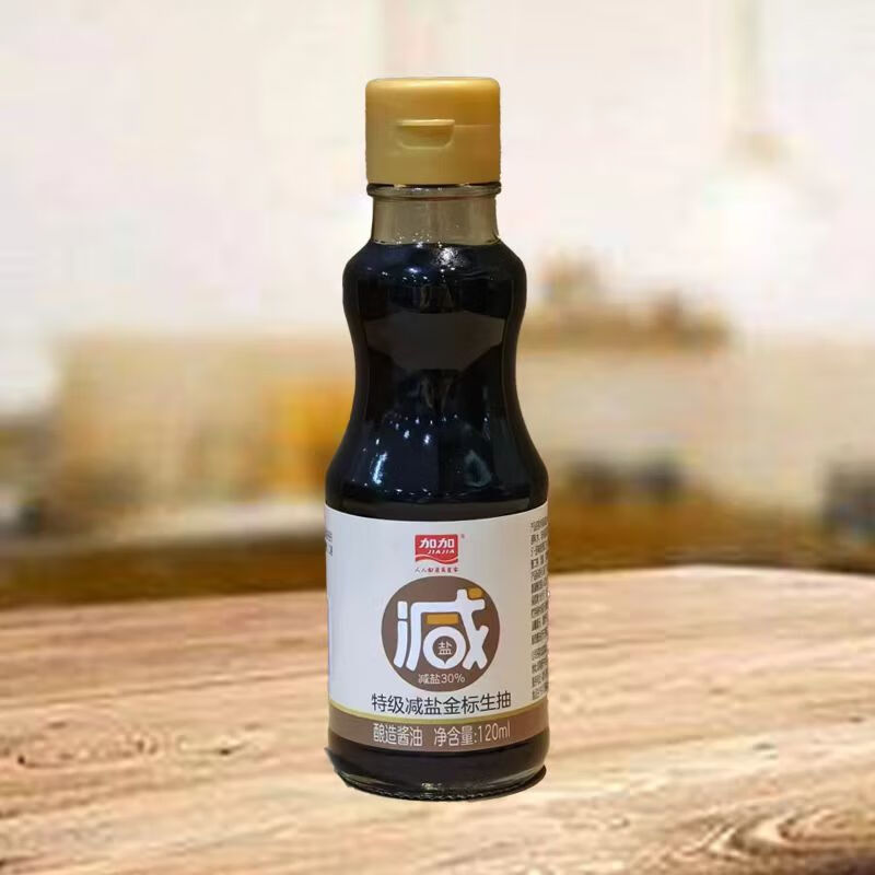 加加(jiajia)【团购专享】特级减盐金标生抽 120ml(1瓶装)