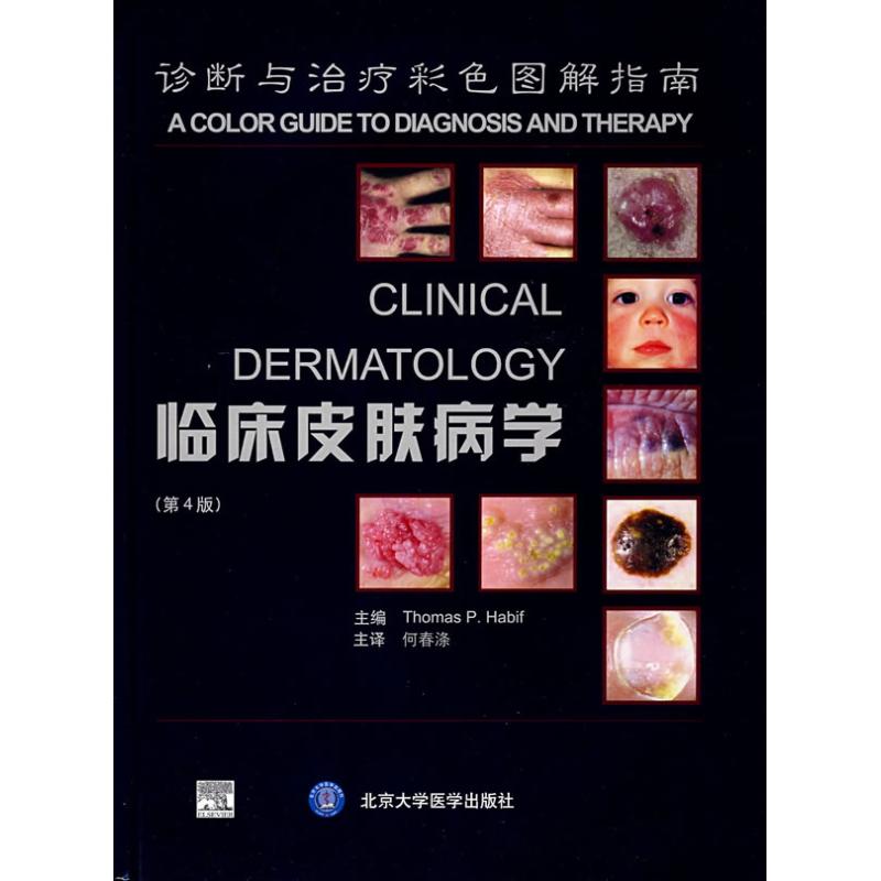 临床皮肤病学(第4版) （美）哈比夫 ，何春涤 译 作 书籍