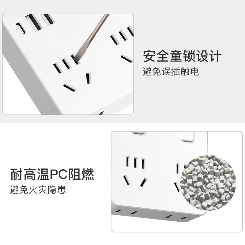 曼科30W一转多功能扩展插/超薄魔方插座/多孔转换器墙壁电源插头面板扩展/无线插排多插位接线板 总控86型一转四/2A+C(30W)