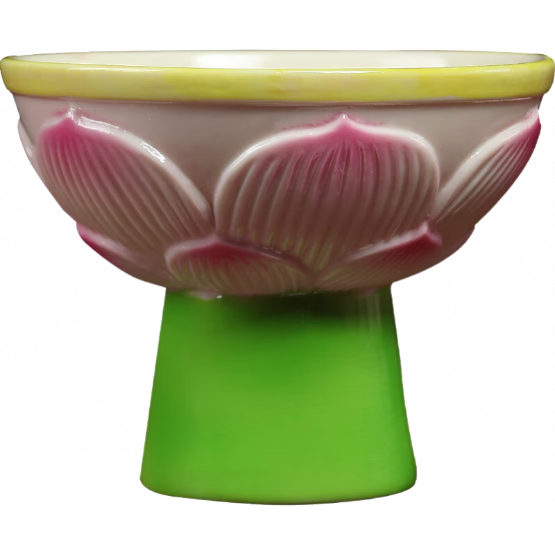 戴玉堂 高腳蓮花燭臺佛前供佛燭臺陶瓷燭臺宗教佛具用品擺件放蠟燭的臺子 KD20-245A-2A 高腳蓮花燭臺 一對