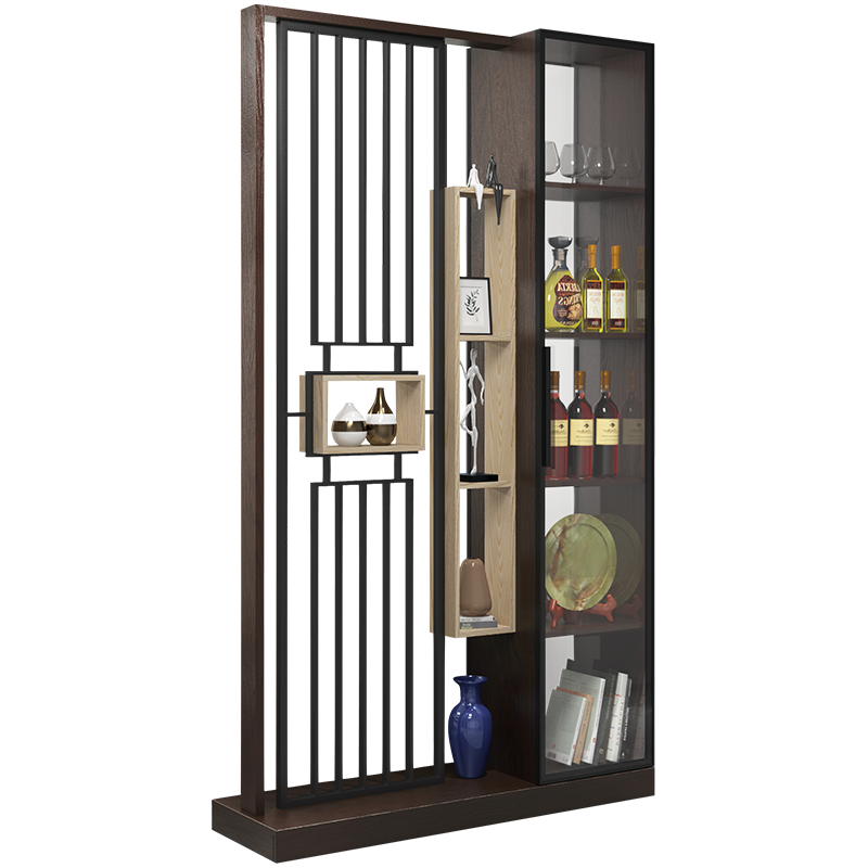 凯帝格 现代简约简易屏风隔断柜酒柜1.2m入户进门双面玄关柜间厅柜一体 1.2米