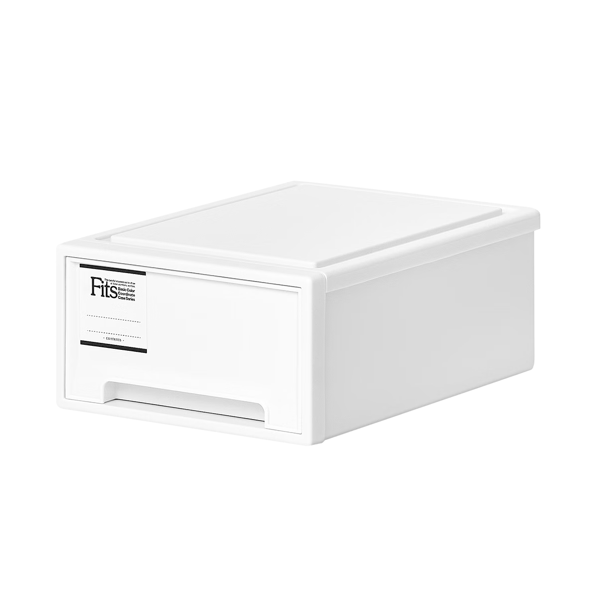 TENMA天馬衣服收納箱抽屜式收納盒被子玩具書籍儲物整理箱組合式抽屜柜 F224【22.4*30.7*12.4cm】 MONO色 1個裝