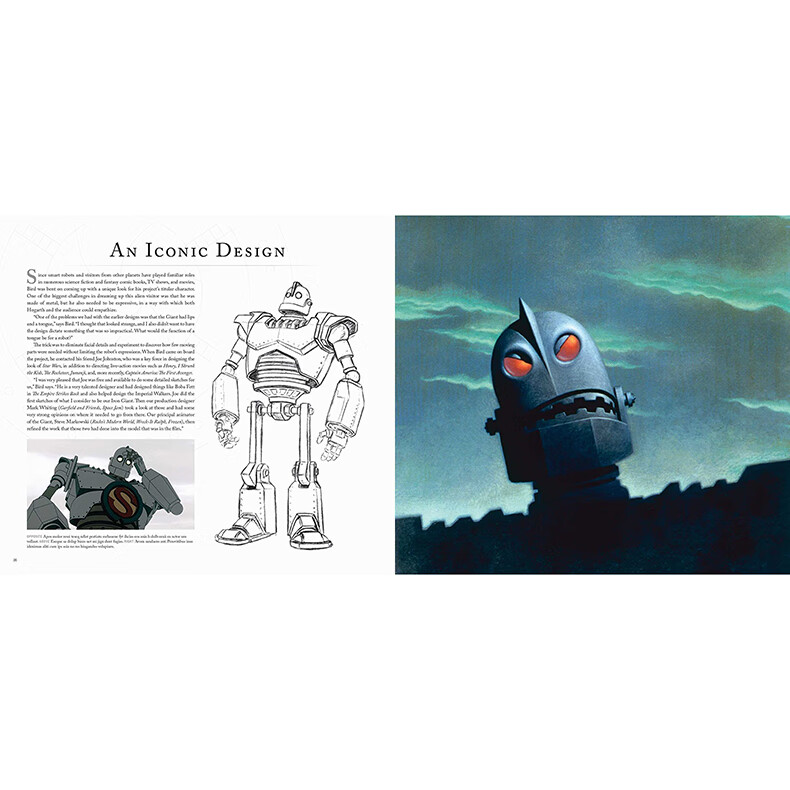现货 英文原版 the art of the iron giant 钢铁巨人 动画电影艺术