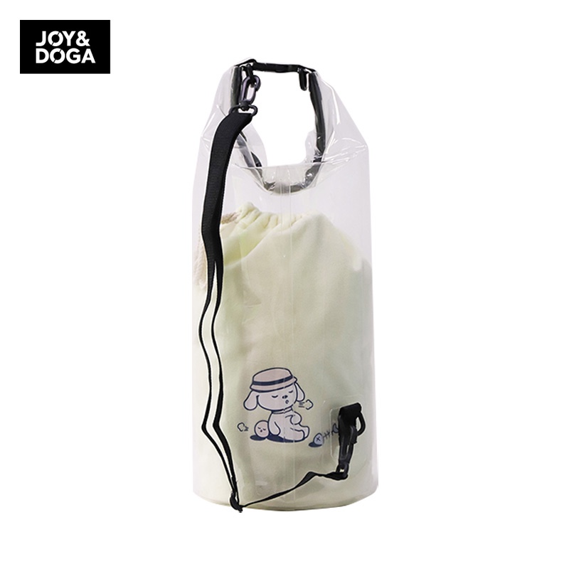 JOY&DOGA 透明防水包收纳袋游泳潜水沙滩健身户外背包（浅色）