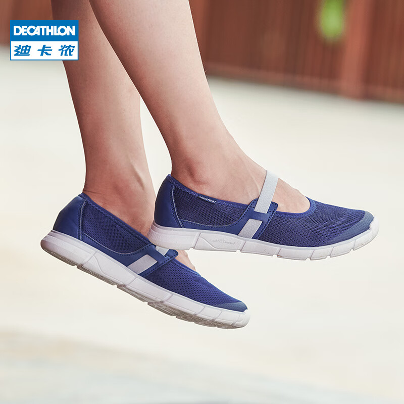 迪卡侬(decathlon)运动鞋女轻便透气网面玛丽珍女鞋休闲软底一脚蹬