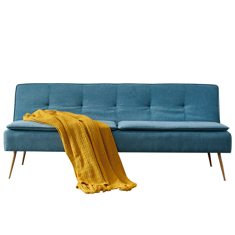 全友家居 多功能折叠沙发床 小户型客厅沙发 网红北欧ins风轻奢家具 DX101023 蓝色