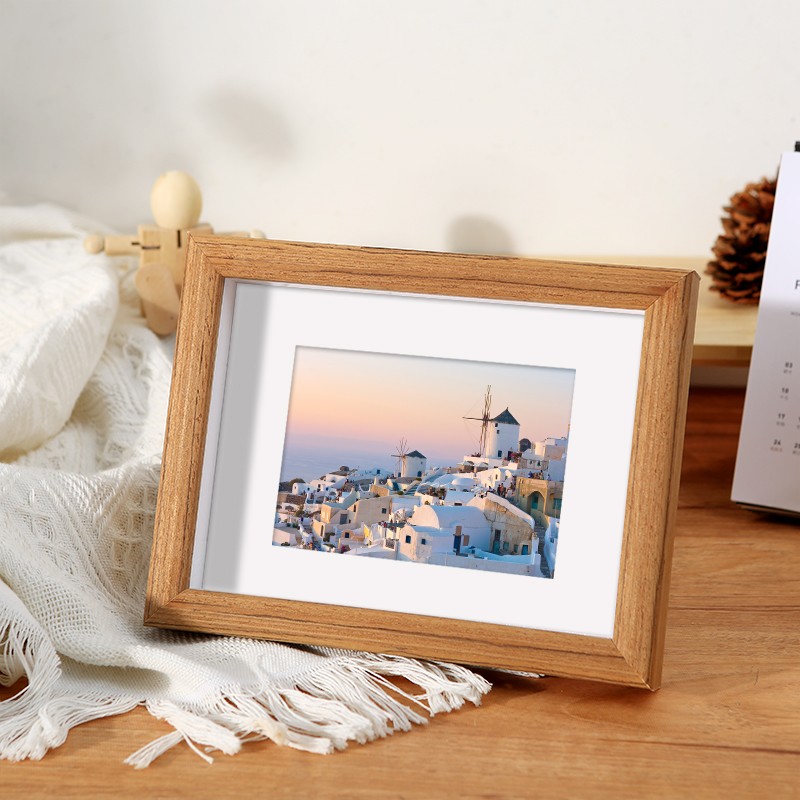 森淼 木质相框摆台小画框挂墙5寸6七相册框架定制精致北欧风小清新