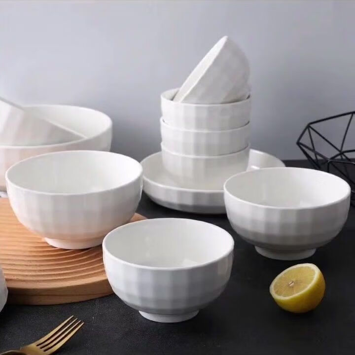 瓷餐具碗碟套装家用创意北欧风碗盘筷勺组合米饭碗汤碗盘子菜盘 琉璃