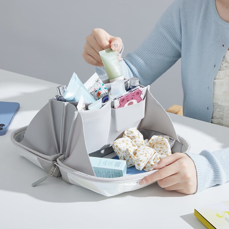 inateck火山包数码收纳包数据线充电器电脑配件旅行配件整理情侣礼物实用 幻彩白|火山款|常规容量