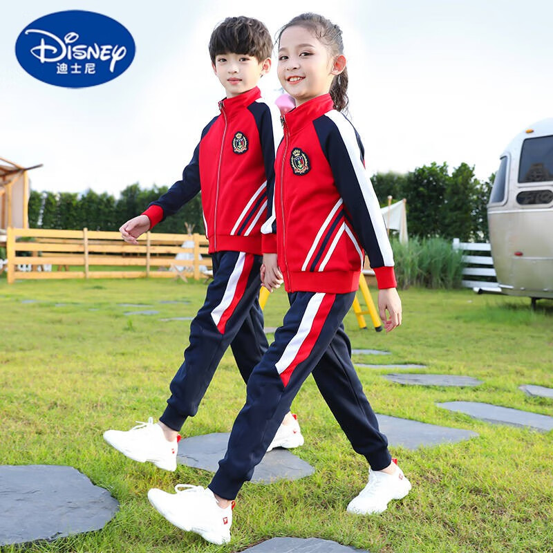 迪士尼高品质的定制幼儿园园服秋冬装儿童运动套装小学生校服班服棉质三 红色春秋2件套 春秋（外套+裤子） 180尺码（170-175cm）高性价比高么？