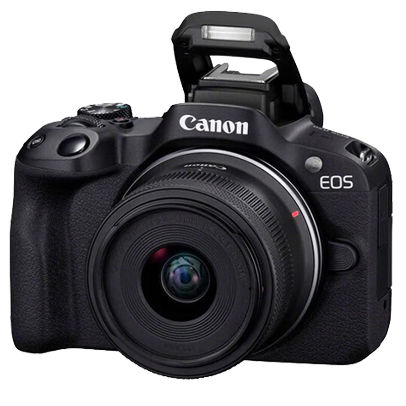 佳能（Canon）佳能r50 微單相機(jī) 入門級(jí)半畫幅 小巧便攜 旅行家用學(xué)生 4k vlog視頻  佳能r50 佳能相機(jī)r50 黑色R50套機(jī) RF-S18-45鏡頭 官方標(biāo)配【推薦套餐3免費(fèi)升級(jí)套餐4】