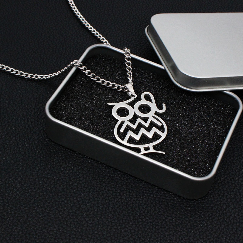 品岱克里斯保罗猫头鹰logo钛钢项链男chrispaul炮哥nba球星吊坠炮蜜