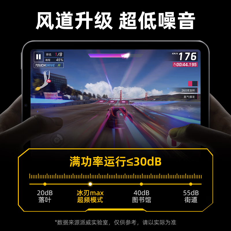 Piva 派威冰刃max平板散热器磁吸散热半导体制冷降温神器ipad吃鸡游戏b2max适用于苹果小米华为oppo 【制冷面积升级】冰刃MAX 平板款 需使用45瓦PD充电头发挥满血功率