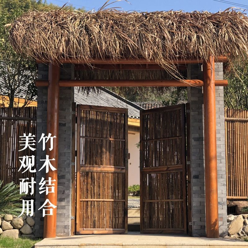科威顿花园门各种木门竹门,可以定做防腐木门庭院 1米2乘0点8米2扇