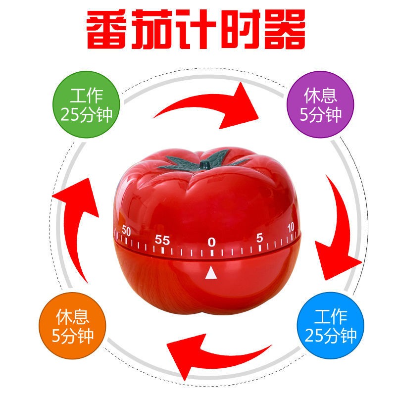 王者罗盘时间管理器厨房做饭计时器孩子学习番茄定时器（6.3*4.5cm） 番茄计时器1个