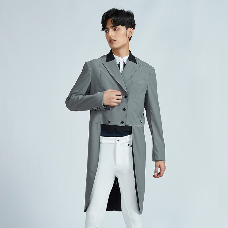 billy cook男士燕尾服盛装舞步马术障碍比赛长款骑士服骑马西装 黑色