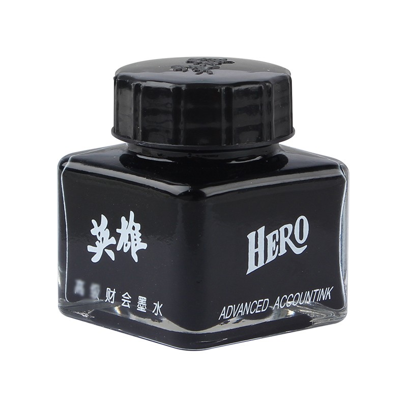 英雄(hero)钢笔墨水英雄墨汁瓶装 254黑色-40ml